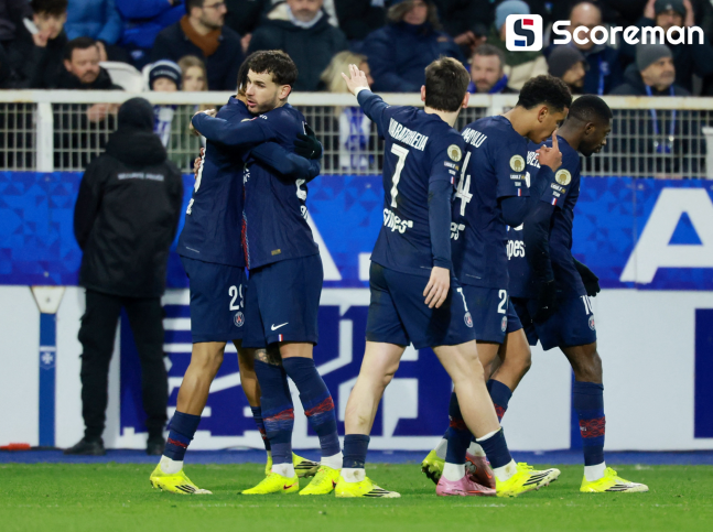 PSG, 오세르 1-0 진땀승...리그1 5연승 '선두 탈환'